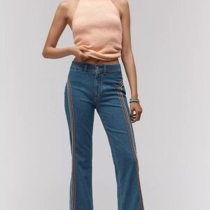 NWOT Anthropologie Pilcro Rainbow High-Rise Bootcut Jeans